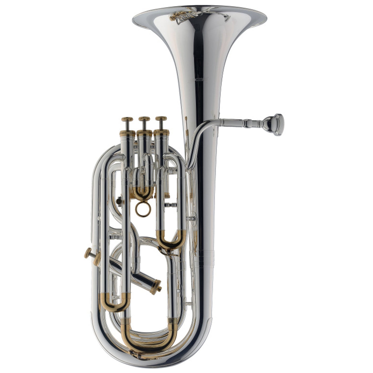 Stagg Levante Professional Bb Baritone Horn 4 Monel Pistons (3+1), Silver Plated