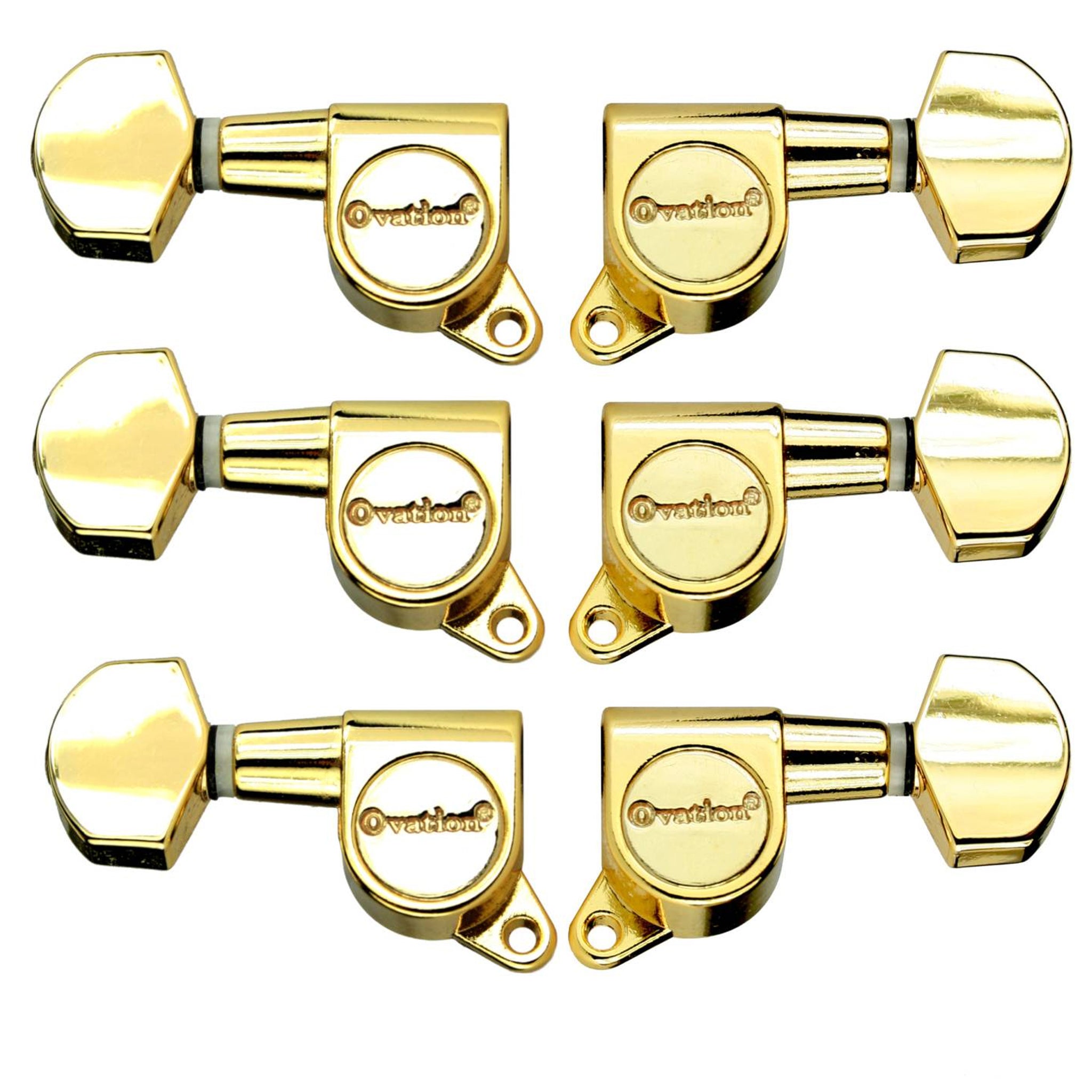 Ovation Gold Guitar Tuning Machines Set, Small Pegs, 6 Units