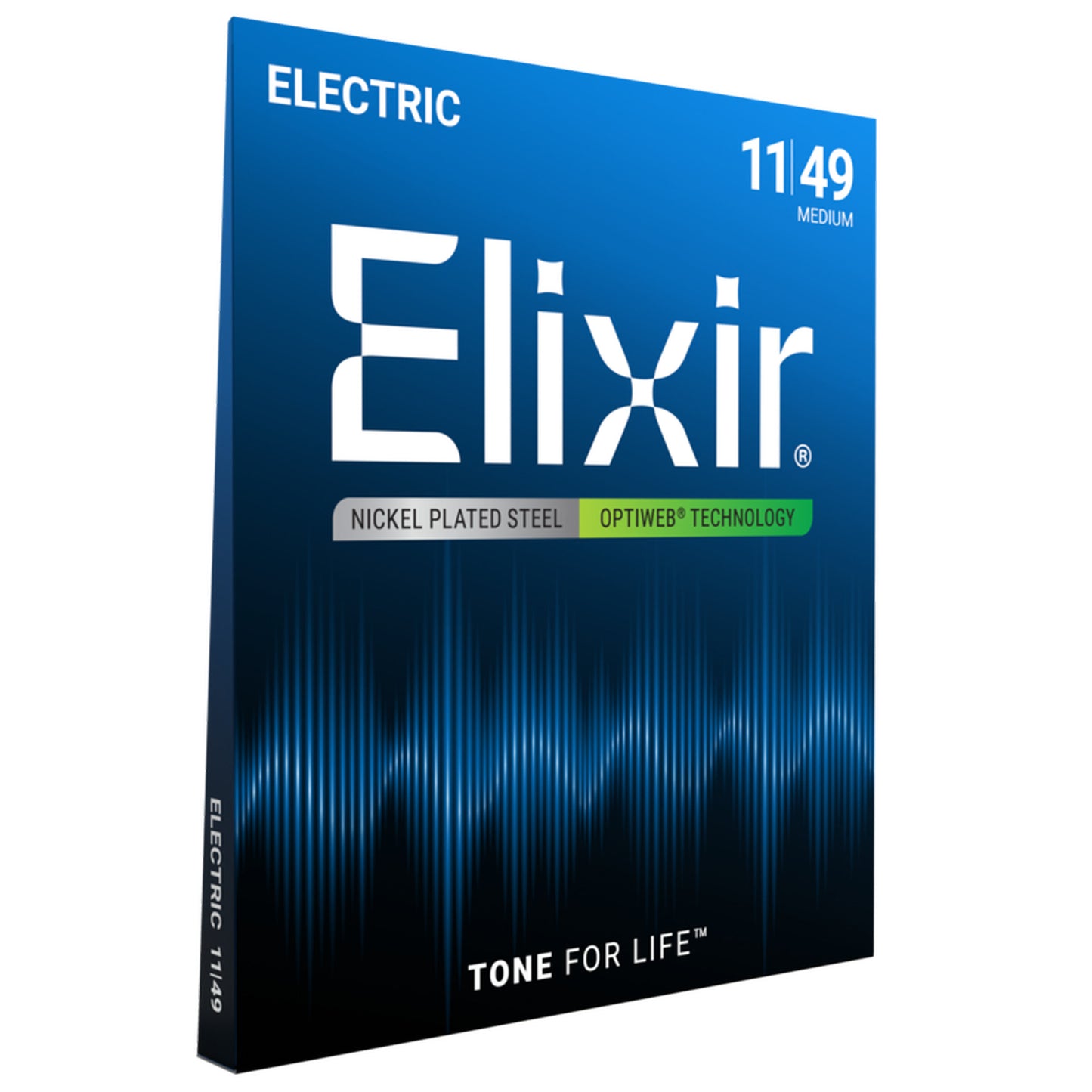 Elixir Electric Guitar Strings, OPTIWEB, Medium (.011-.049)
