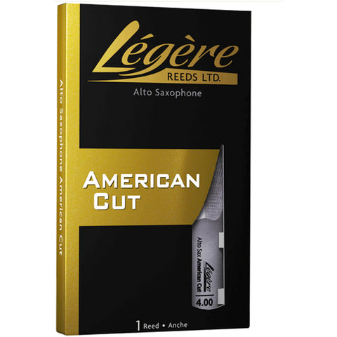 Legere Alto Saxophone Reed, American Cut, Strength 4.00