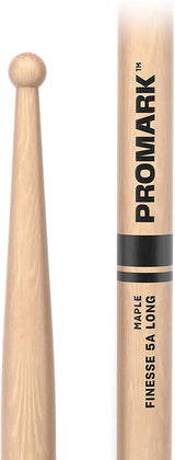 Promark Finesse 5A Long Maple Drumstick, Small Round Wood Tip
