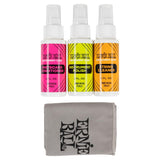 Ernie Ball Instrument Care 3-pack w/Microfiber Polish Cloth