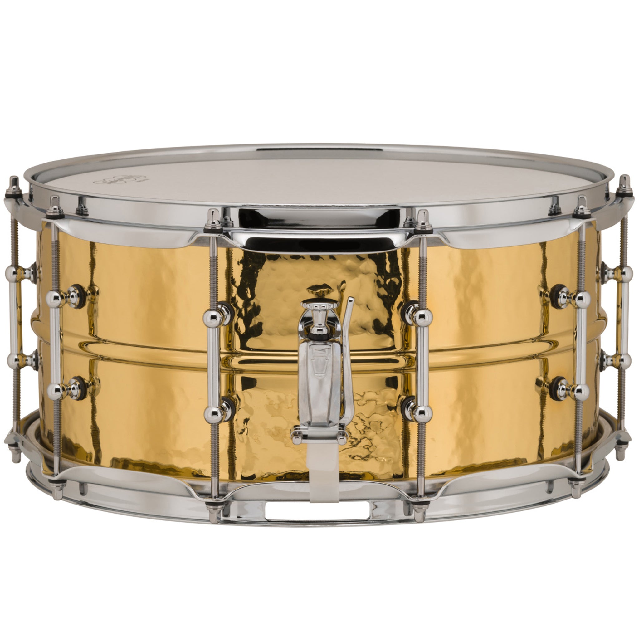 Ludwig LB422BKT Supraphonic 6.5x14 Hammered Brass w/Tube Lugs Snare Drum