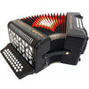 D'Luca Primo Button Accordion 31 Keys 12 Bass on FBE Key with Case and Straps, Black