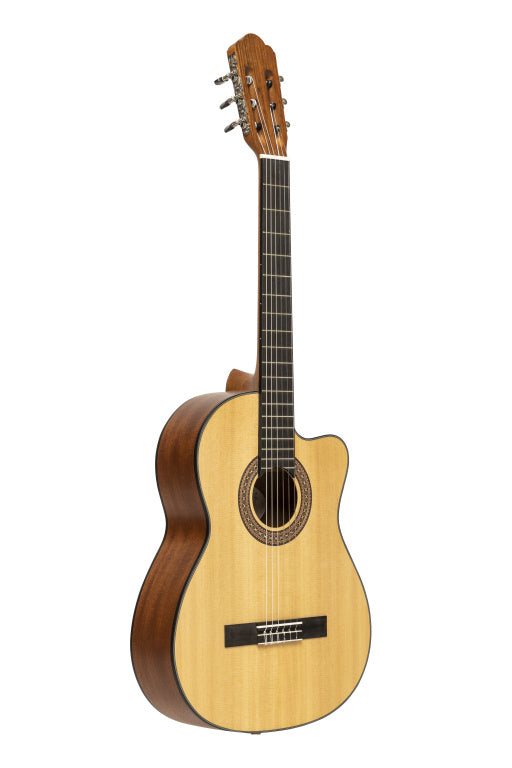 Angel Lopez Graciano Serie, Electric Classical Guitar Solid Spruce Top, Cutaway