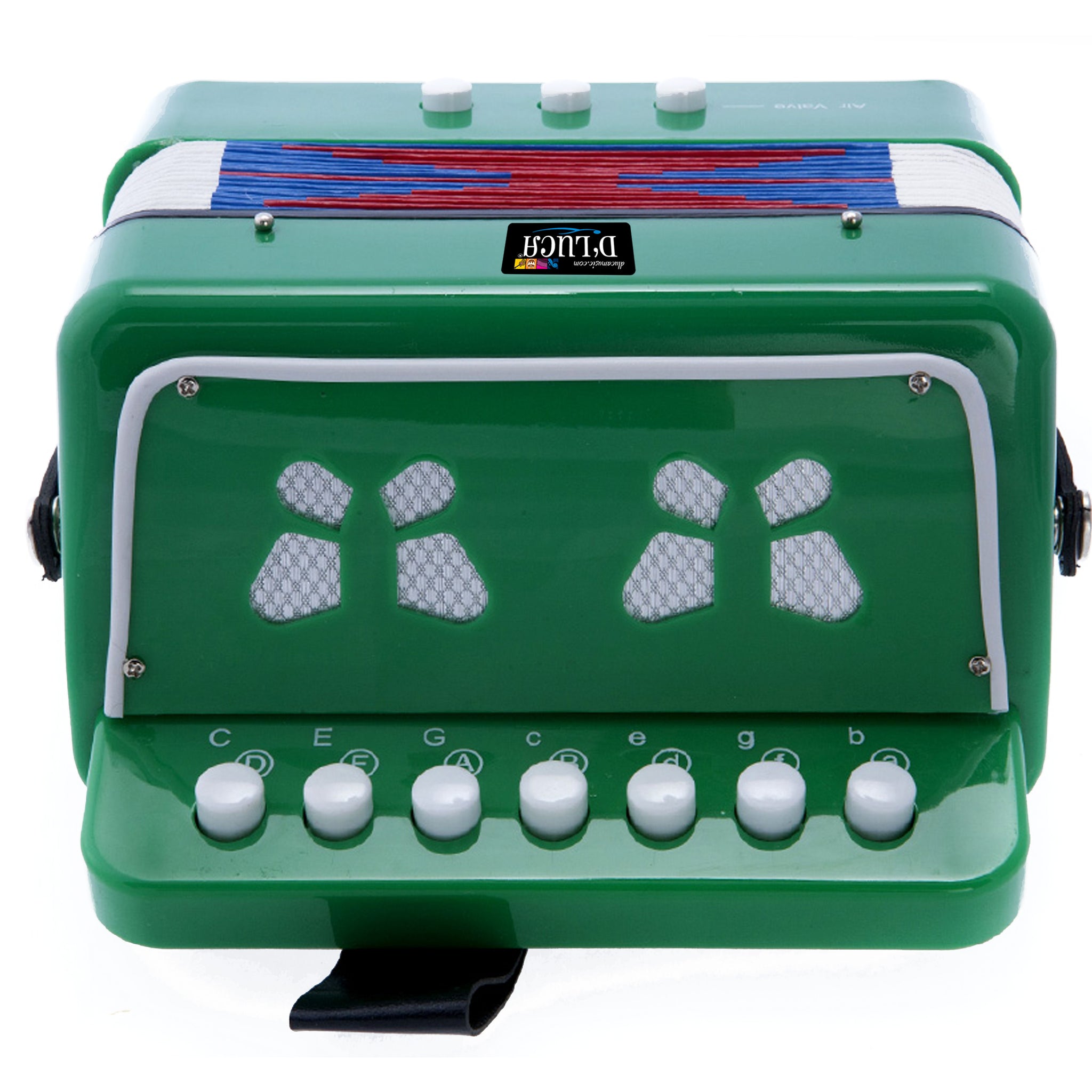 D'Luca Kids Series Button Accordion, Green