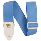 Ernie Ball Polypro Guitar Strap/Bass Strap - Soft Blue w/ White