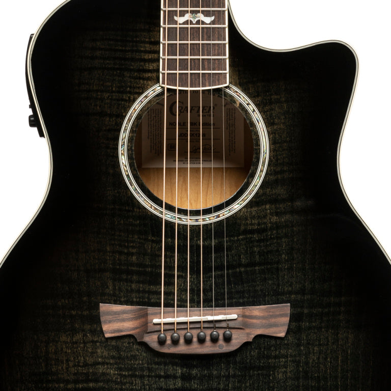 Crafter Noble Series, Small Jumbo Acoustic-Electric Guitar With Flamed Maple Top