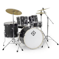 Dixon Spark 5pc Drum Set Misty Black Complete Outfit