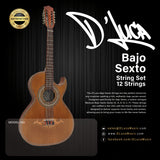 D'Luca Bajo Sexto Strings Brass, Loop End