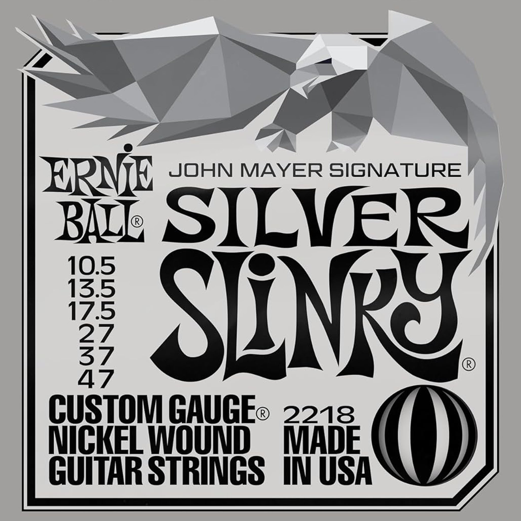 Ernie Ball John Mayer Silver Slinky Nickel Wound Electric Guitar Strings 10.5-47