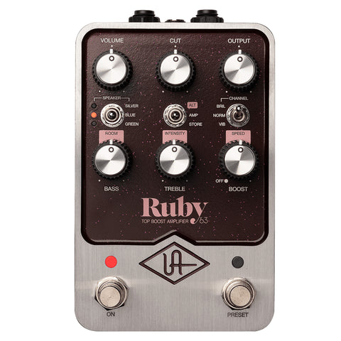 Universal Audio UAFX Ruby '63 Top Boost Amplifier Emulation pedal with Bluetooth