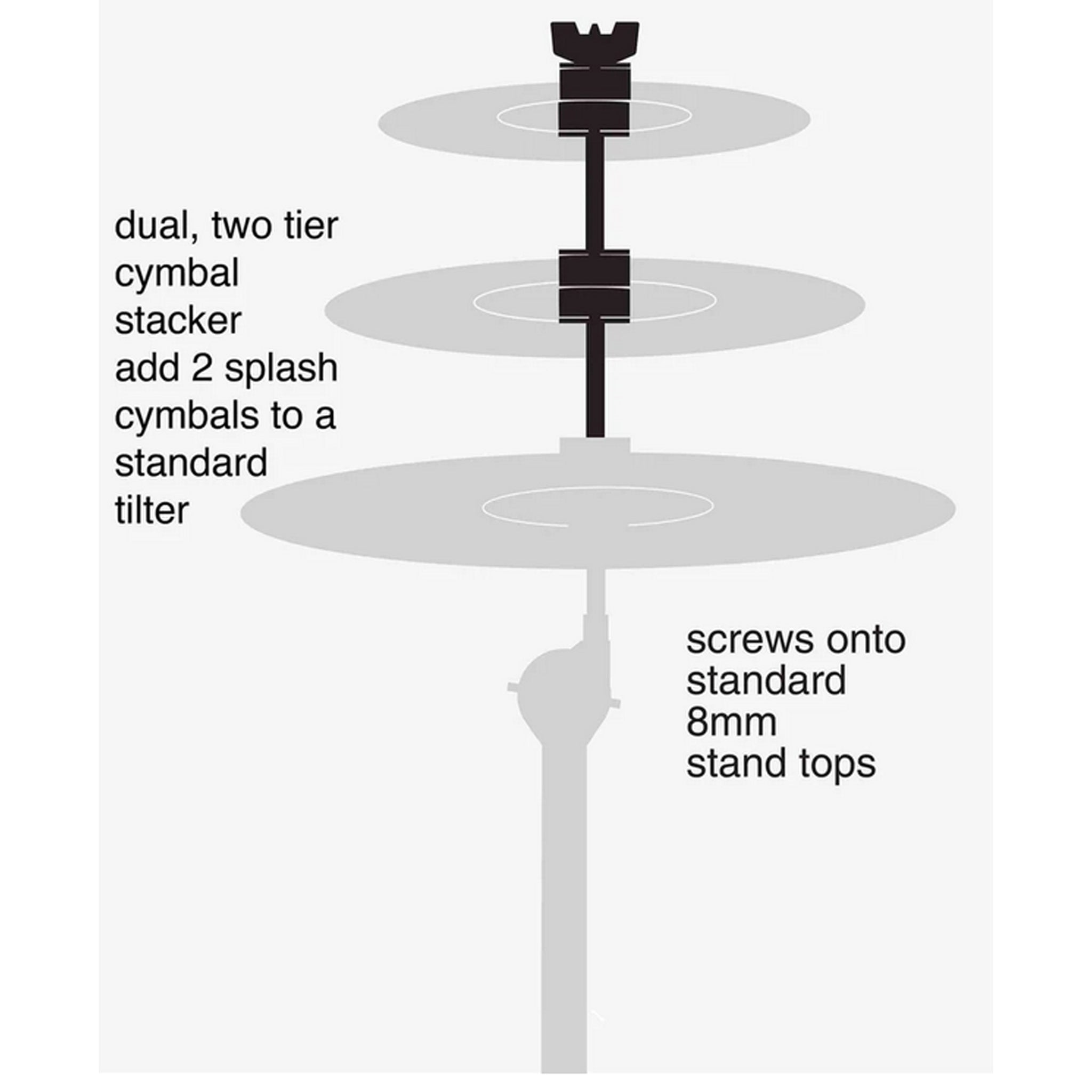 Gibraltar SC-MCSA-PK 4" Mini Cymbal Stacker, 2 Pack