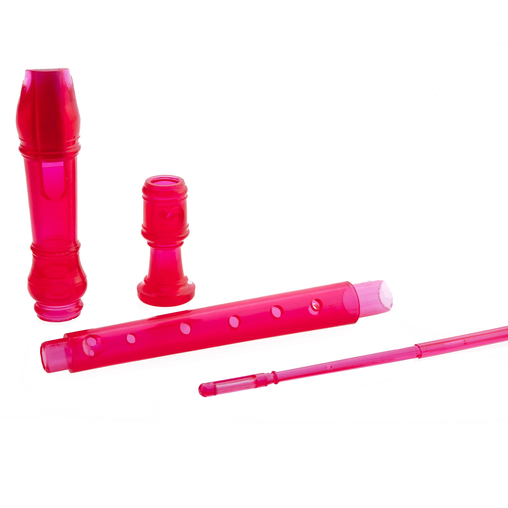 D'Luca Student 3 Piece Recorder Flute Pink