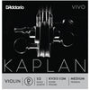 D'Addario Kaplan Vivo Violin D String, 1/2 Scale, Medium Tension