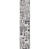 D'Addario Beatles 1964 US Tour Ticket Stubs Guitar Strap, Black and White