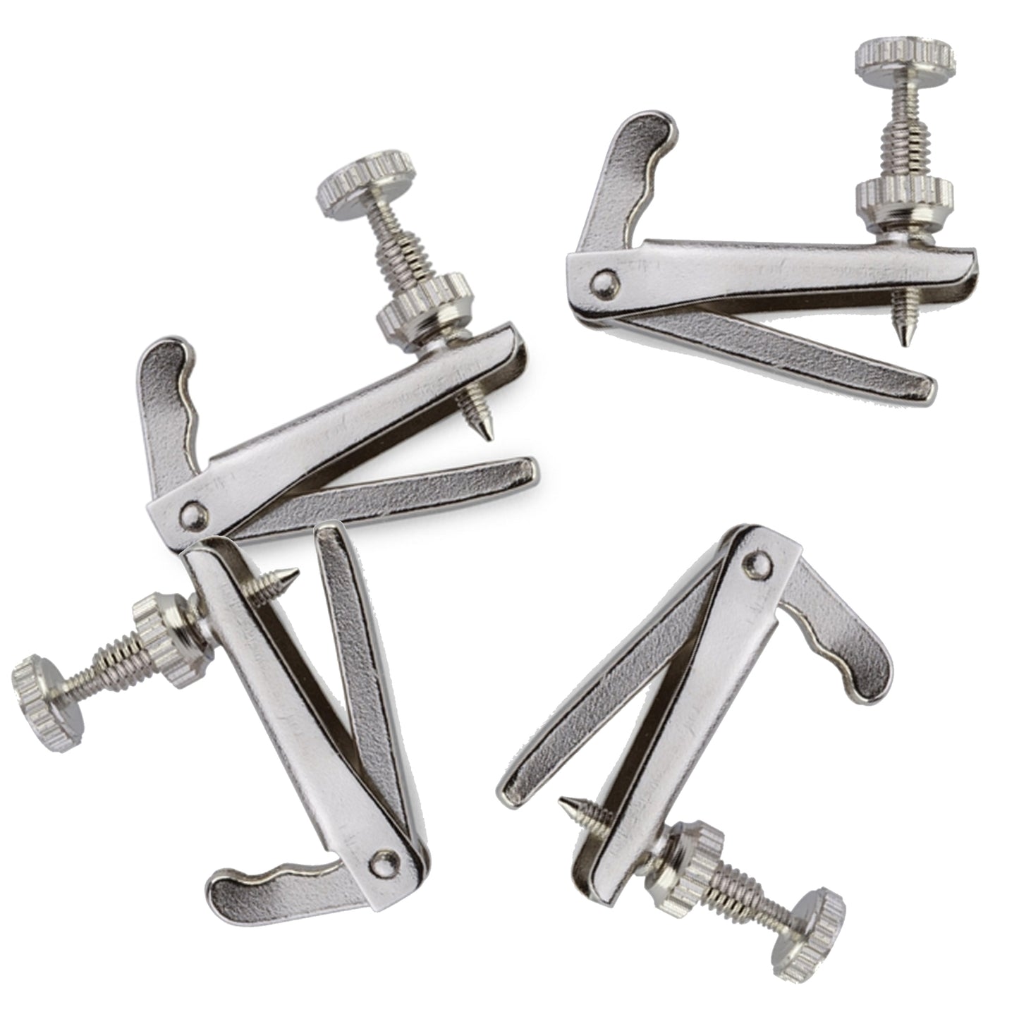 D'Luca Nickel Violin Fine Tuners Adjusters for 3/4 and 4/4 Size, 4 Pack