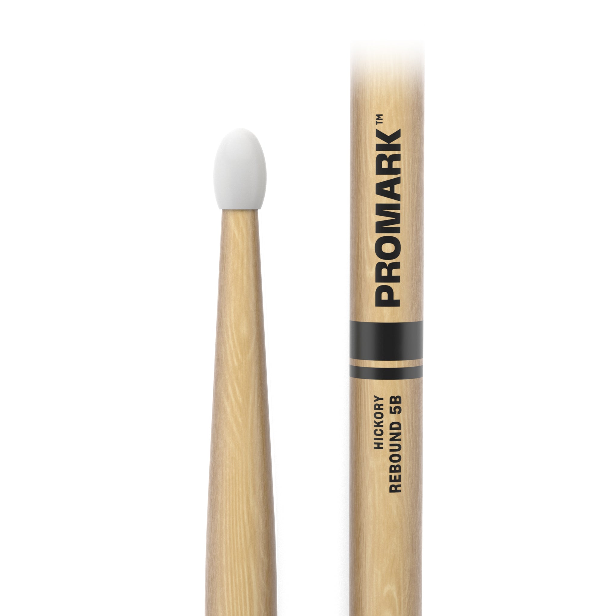 ProMark Rebound 5B Hickory Drumsticks, Oval Nylon Tip