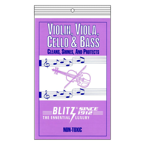Blitz, Violin, Viola, Cello and Bass Care Cloth, Treated