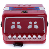 D'Luca Kids Series Button Accordion, Red