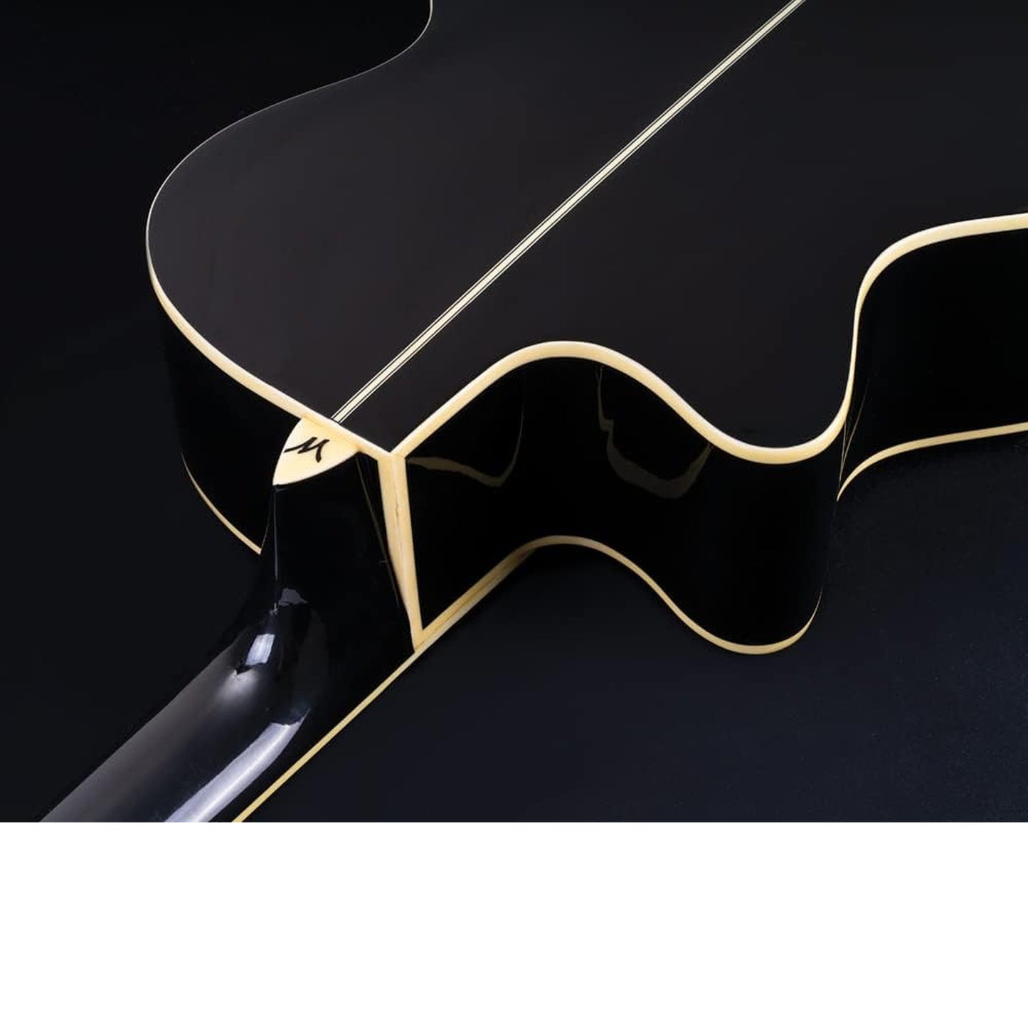 Washburn EA12 Festival Series Mini Jumbo Cutaway Acoustic Electric Guitar. Black