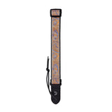 D'Addario Jacquard Ukulele Straps, Paisley Grey/Orange