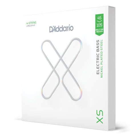 D'Addario 45-105 Light Top Medium Bottom, Long Scale Coated Bass Strings