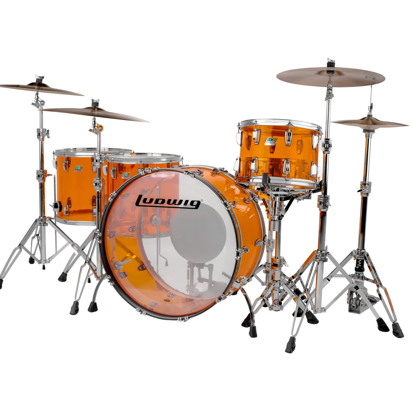 Ludwig Vistalite Zep Set 5-piece Acoustic Drum Set Shell Pack Amber