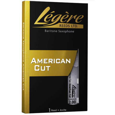 Legere Baritone Saxophone Reed, American Cut, Strength 2.00