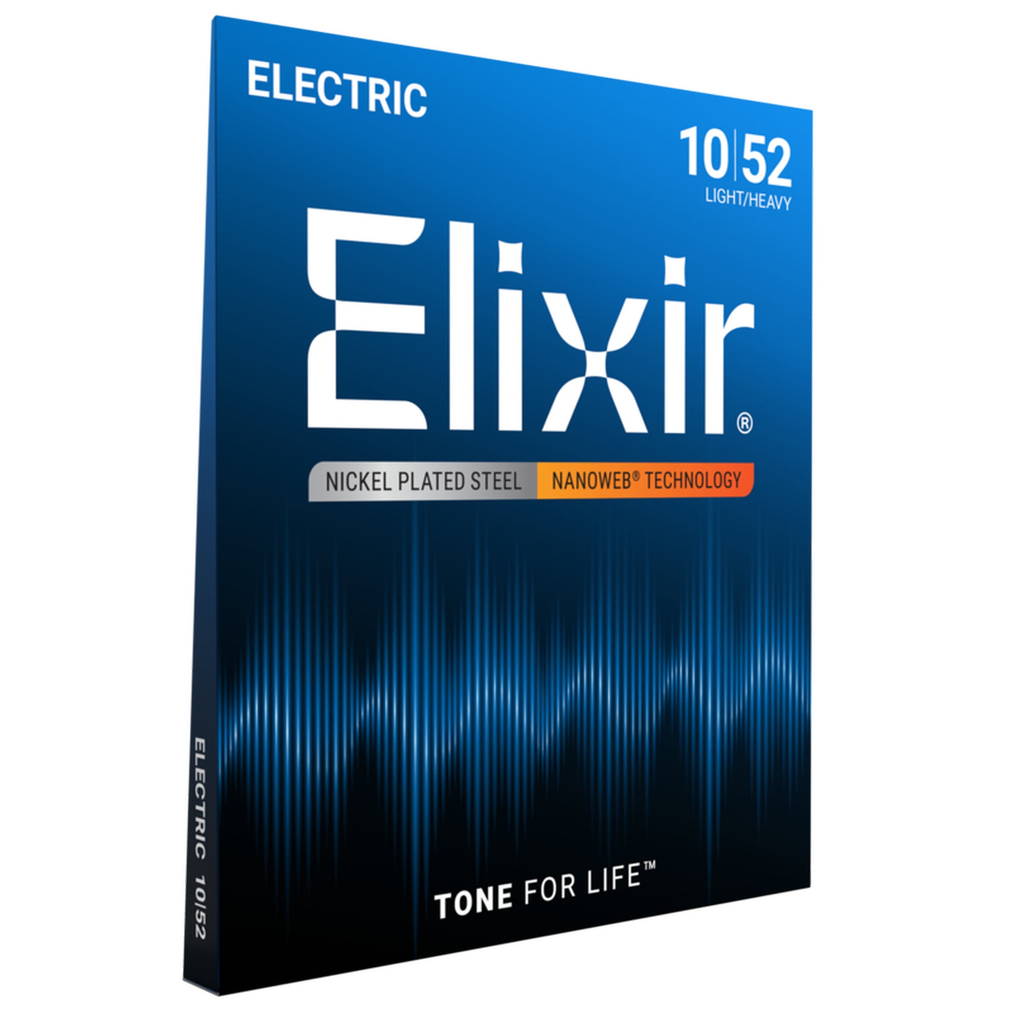 Elixir Electric Guitar Strings, NANOWEB, Light/Heavy (.010-.052)