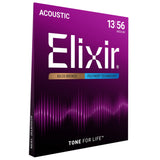Elixir 80/20 Bronze Acoustic Guitar Strings, POLYWEB, Medium (.013-.056)