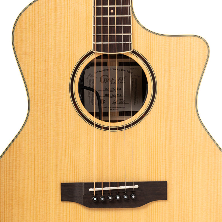 Crafter Es Series, Grand Auditorium Acoustic-Electric Guitar Solid Spruce Top