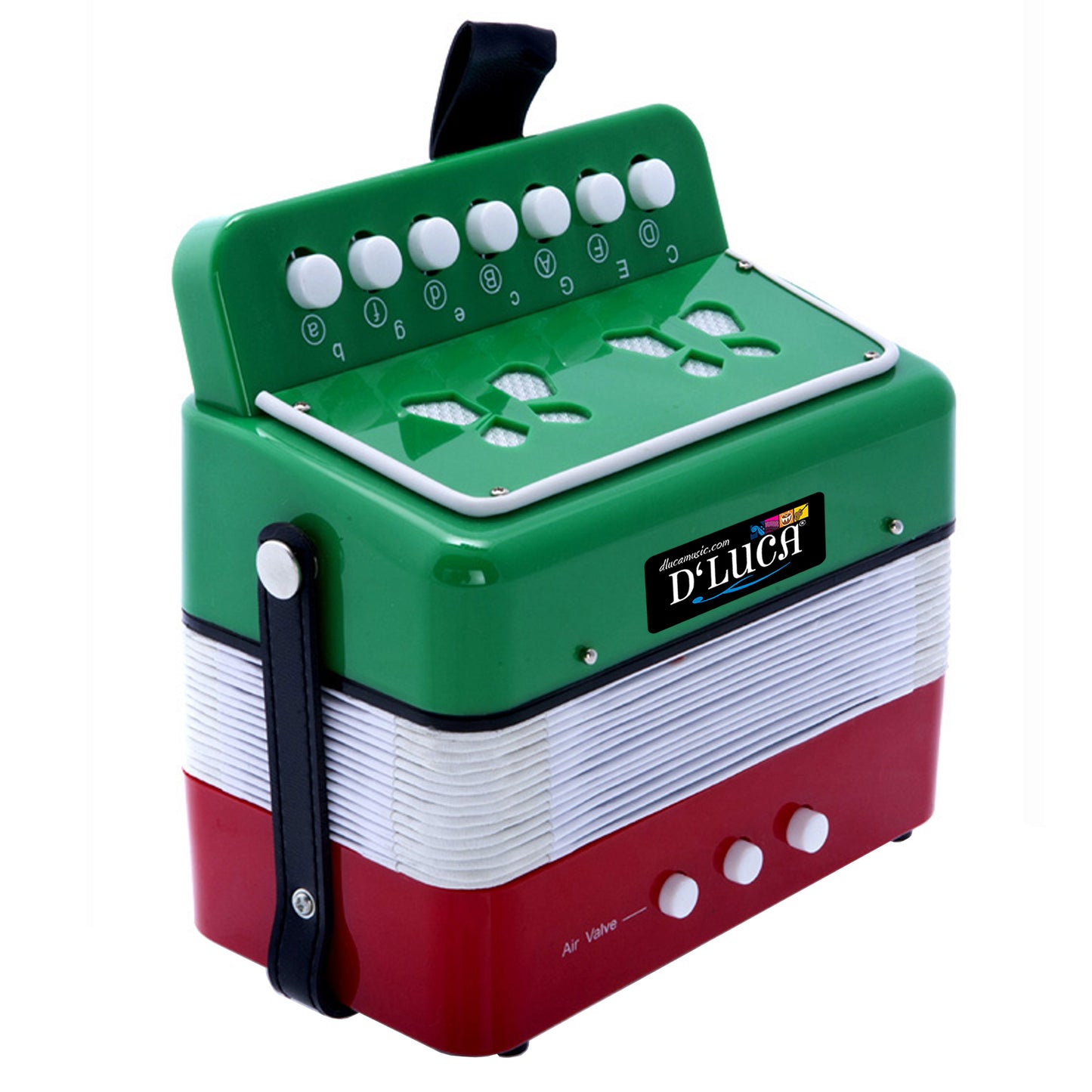 D'Luca Kids Series Button Accordion, Mexican Flag