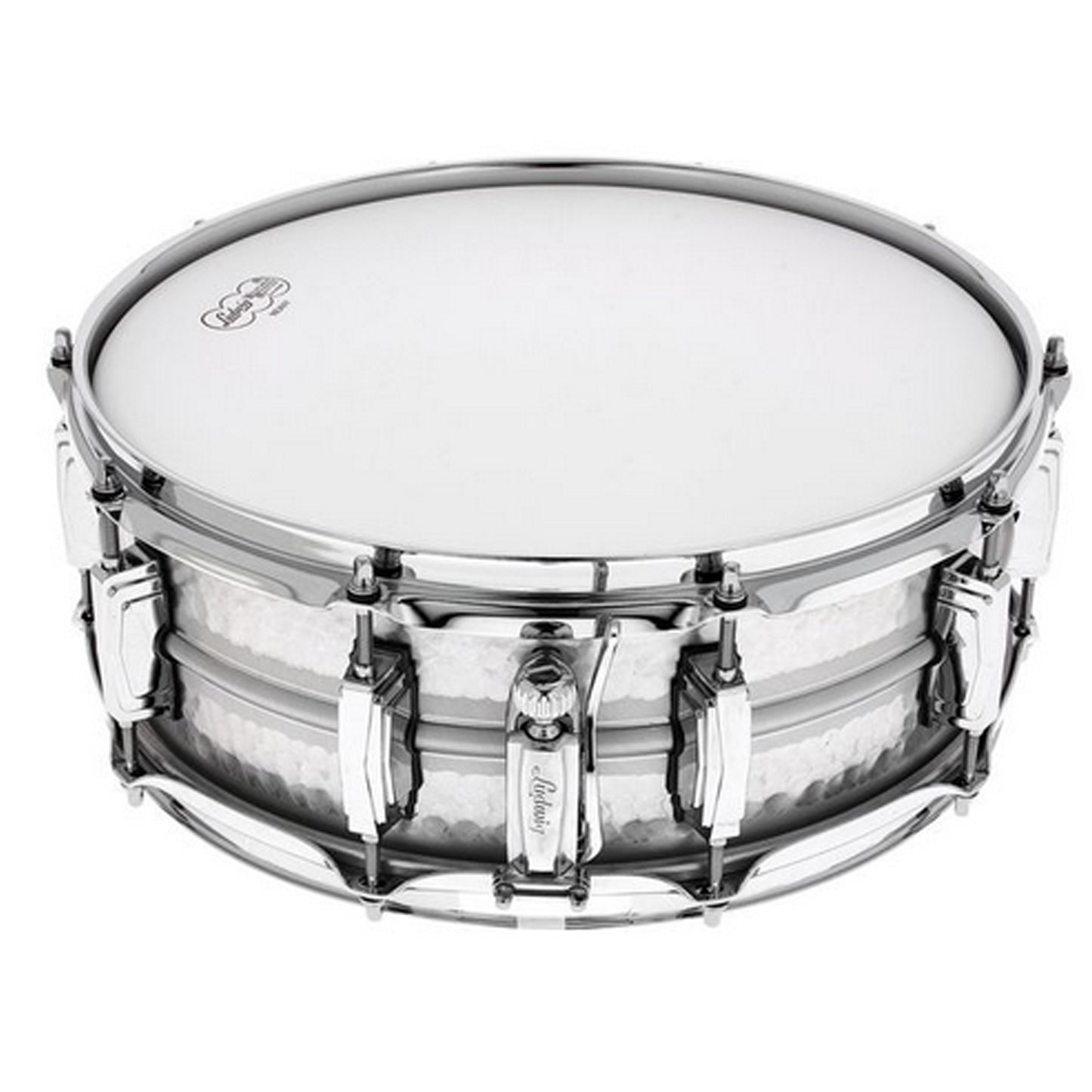 Ludwig LA404K Acrophonic 5X14 Hammered Patina Shell, Imperial Lugs Snare Drum