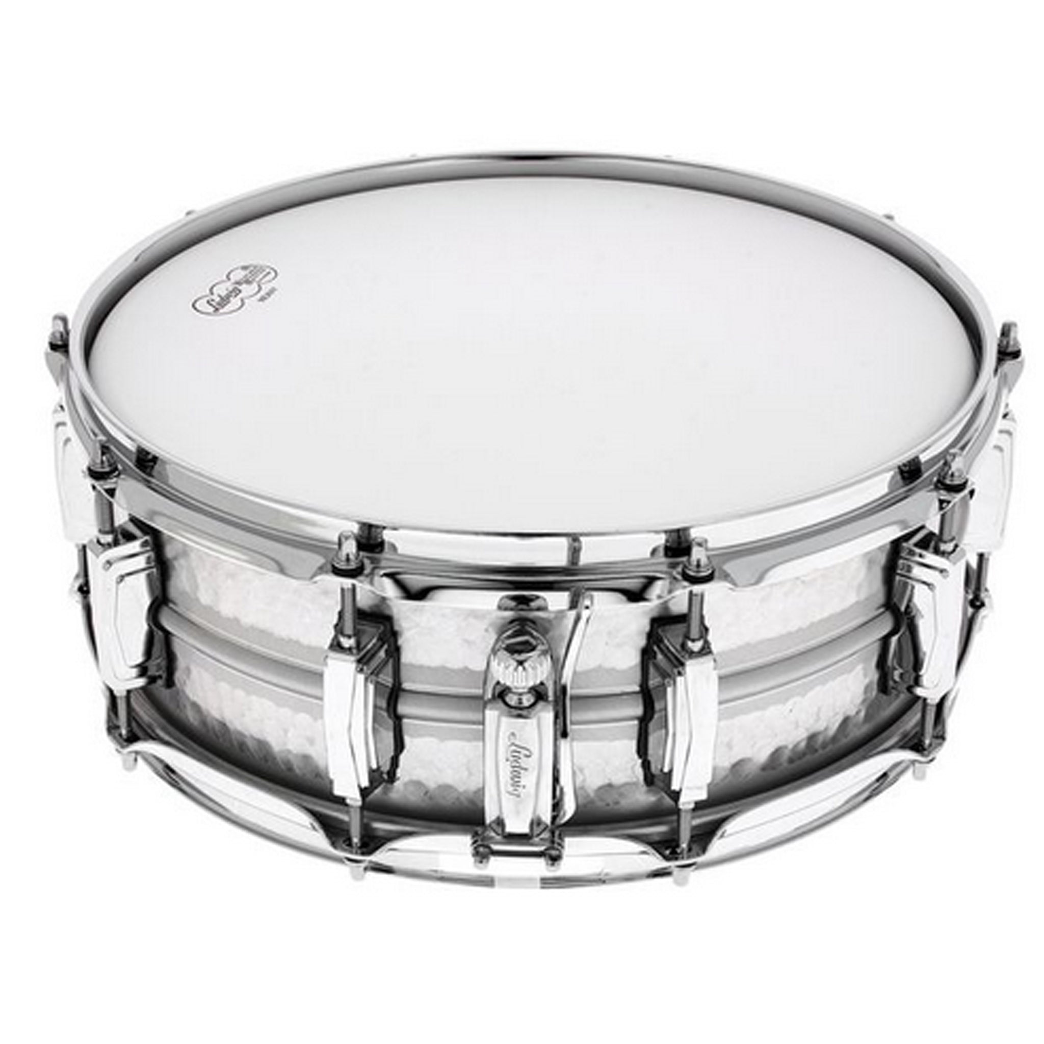 Ludwig LA404K Acrophonic 5X14 Hammered Patina Shell, Imperial Lugs Snare Drum