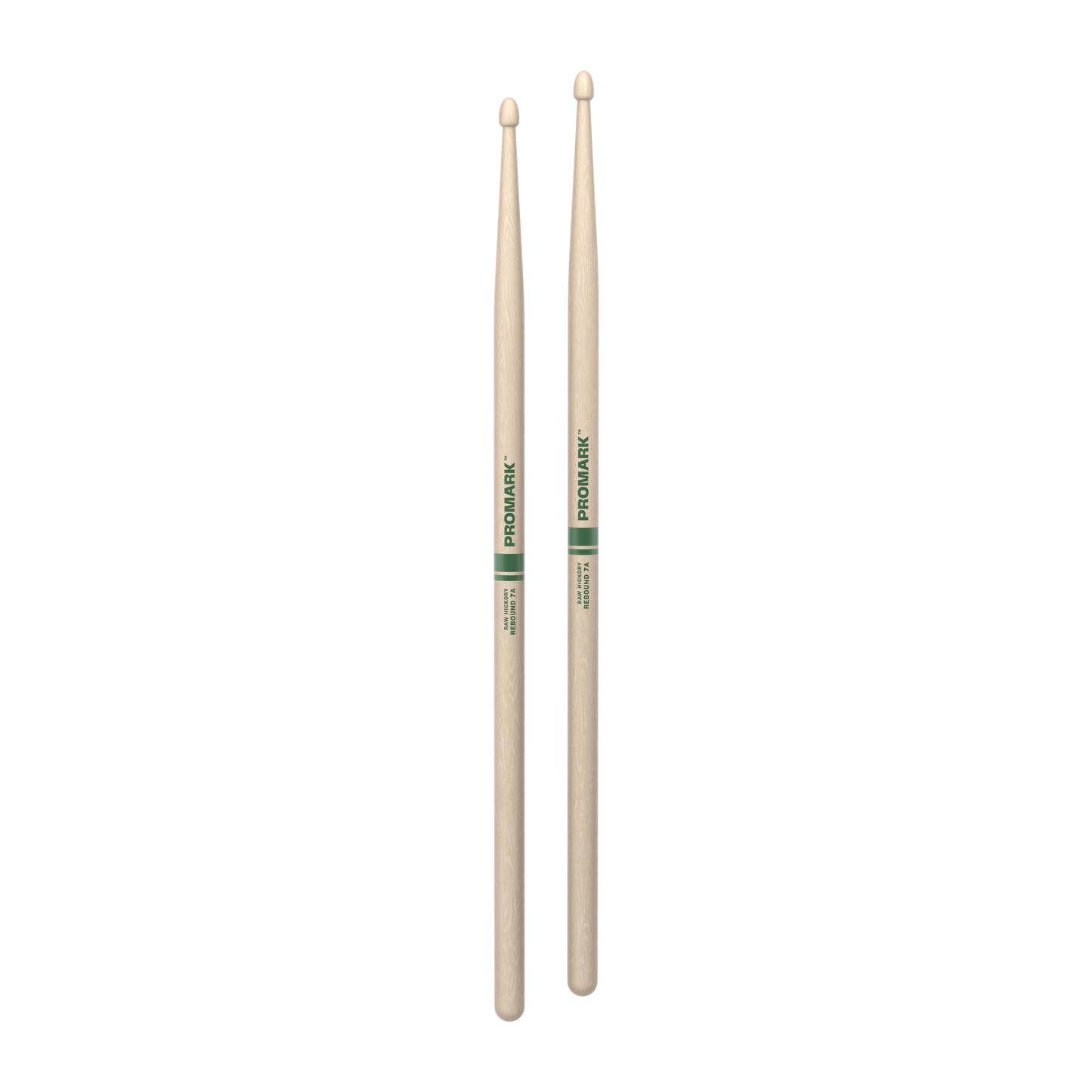 ProMark Rebound 7A Raw Hickory Drumsticks, Acorn Wood Tip