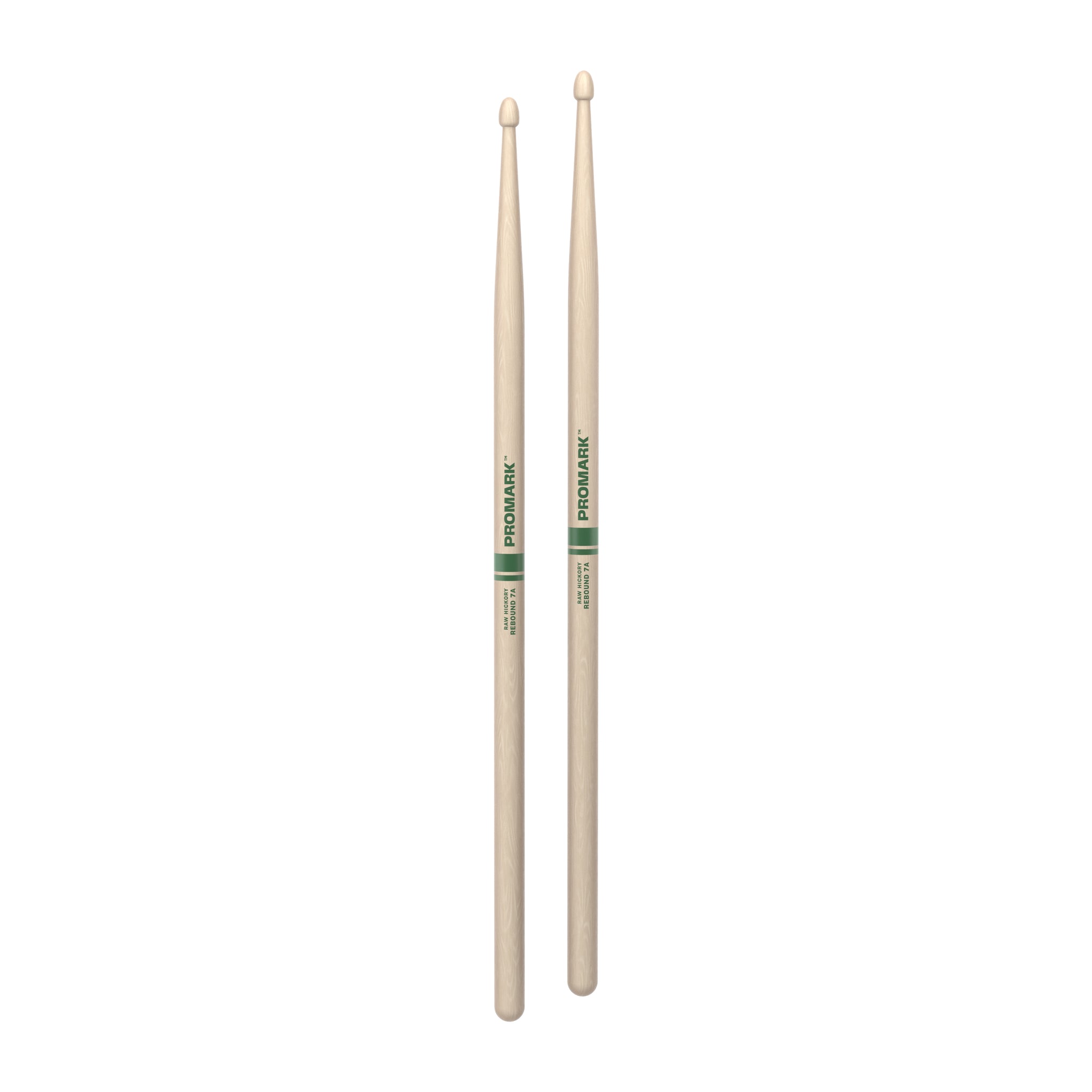 ProMark Rebound 7A Raw Hickory Drumsticks, Acorn Wood Tip