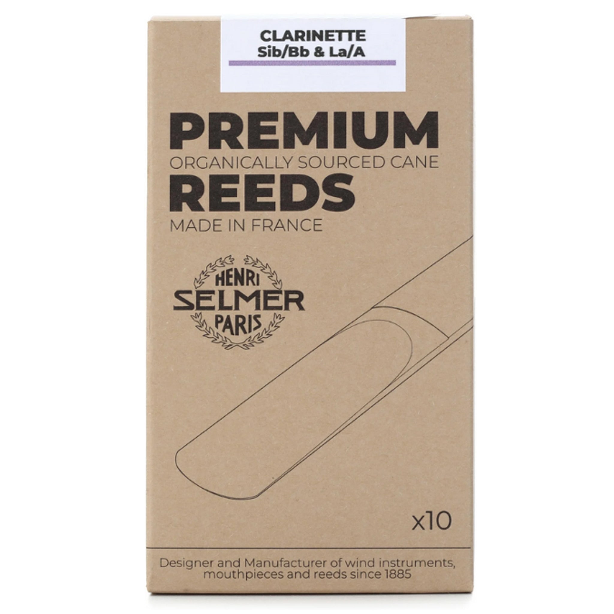 Selmer Paris Bb Clarinet Reed Box of 10 Size 3.25