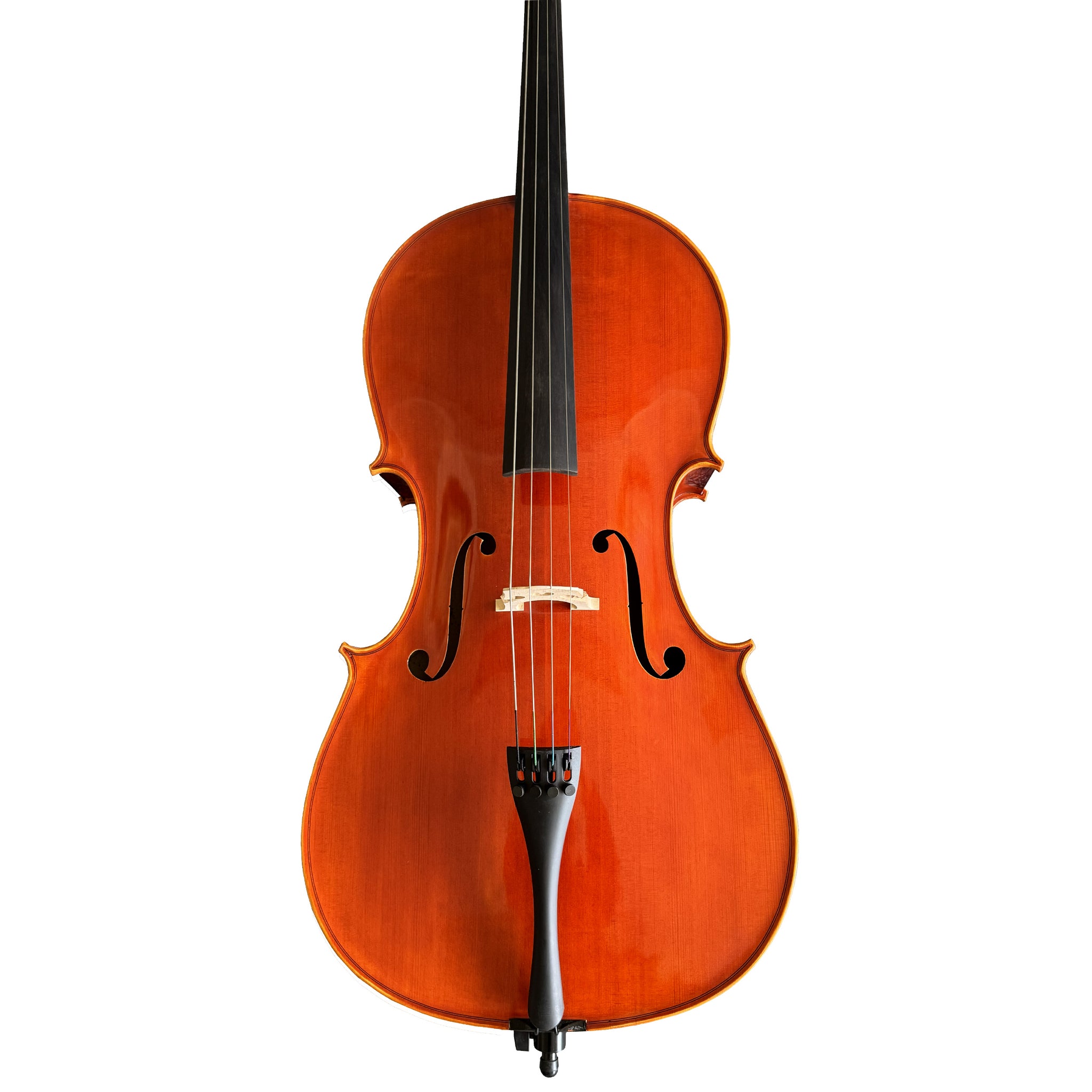 D’Luca Tonmeister 400 Ebony Fitted Cello Outfit 1/2 Size with Bow and Gig Bag