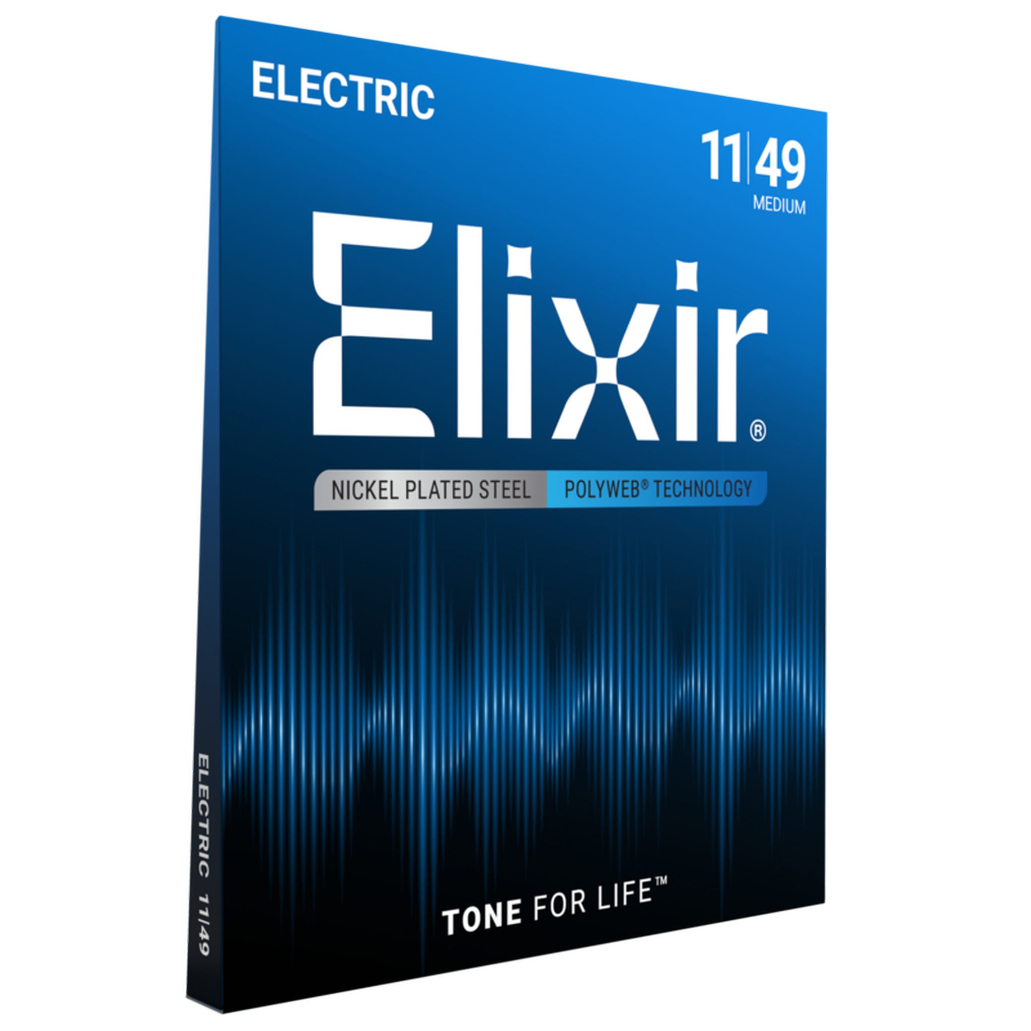 Elixir Electric Guitar Strings, POLYWEB, Medium (.011-.049)