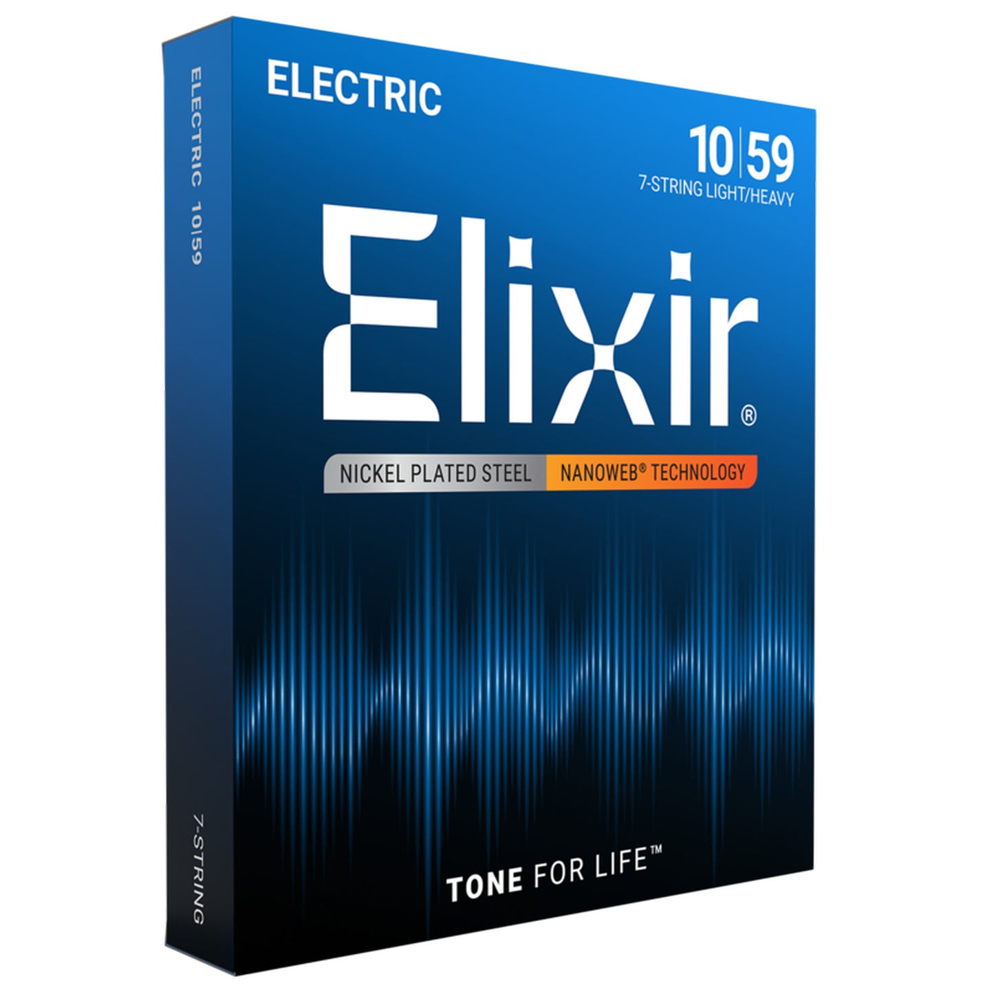 Elixir 7-String Electric Guitar Strings, NANOWEB, Light/Heavy (.010-.059)