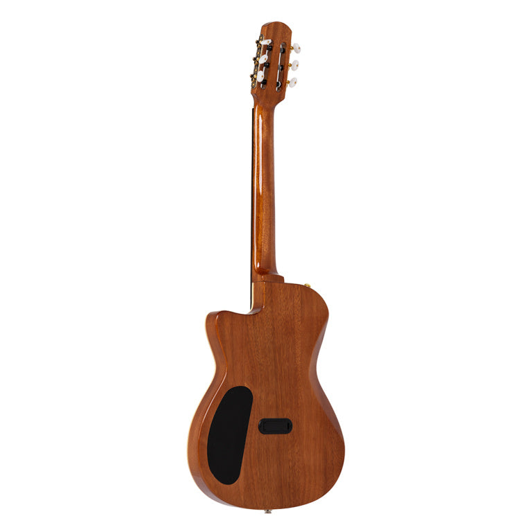 Angel Lopez Hybrid Nylon Electric Semi-Acoustic Guitar, Tobacco Sunburst