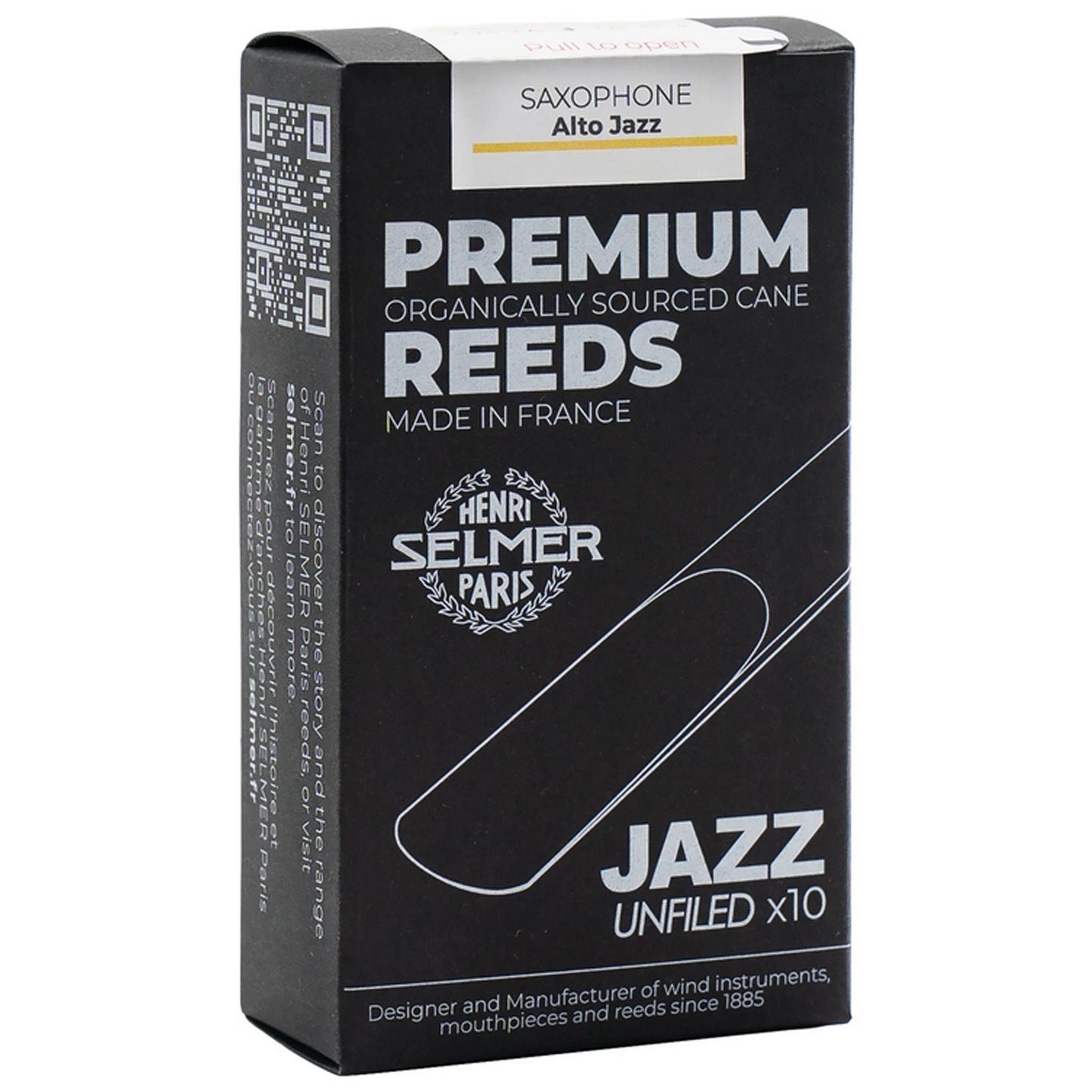 Selmer Paris Jazz Reeds for Alto Saxophone Reed Box 10 Size 2.75