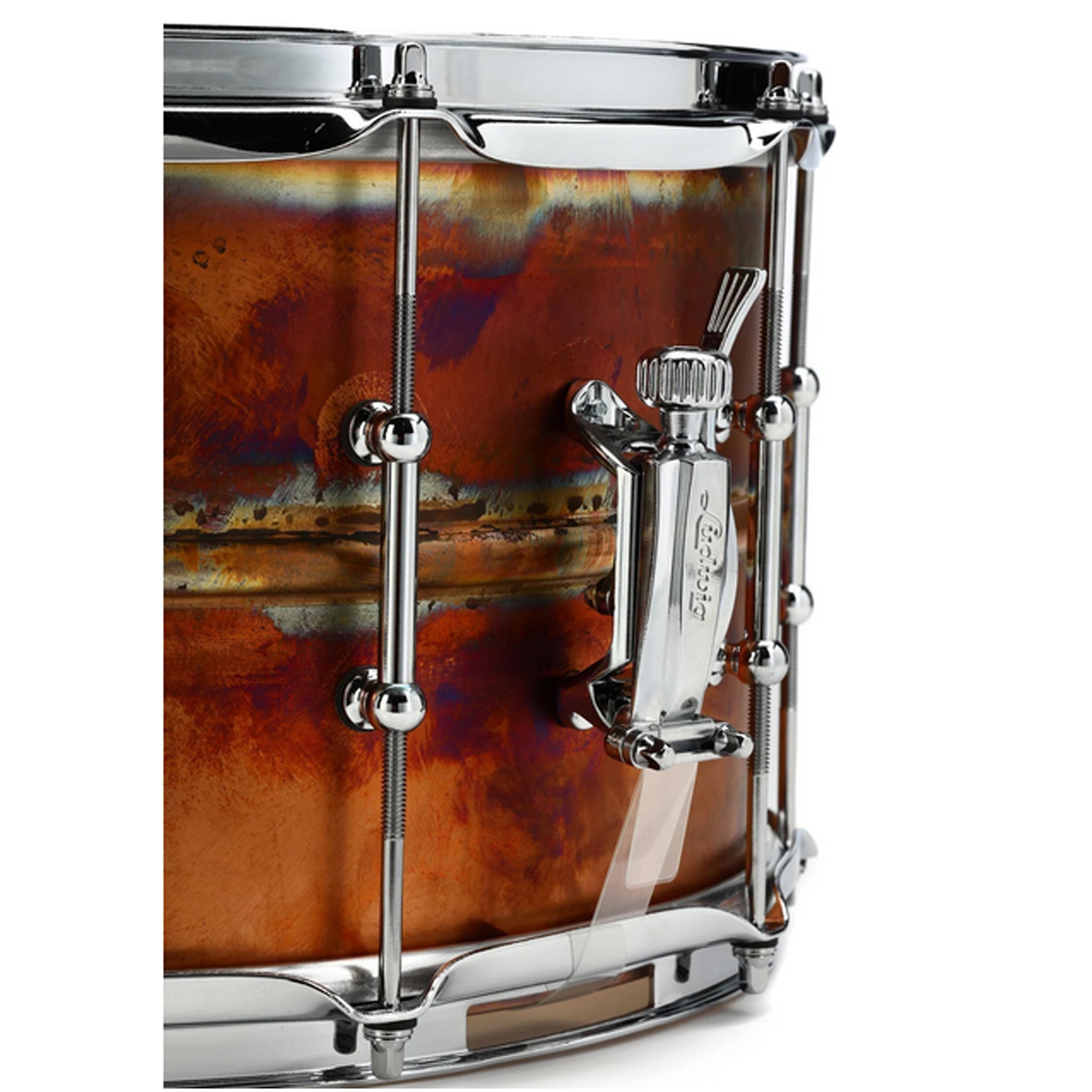 Ludwig LB508RT Bronze Phonic 8x14 "RAW" Natural Patina Shell, Tube Lugs Snare Drum