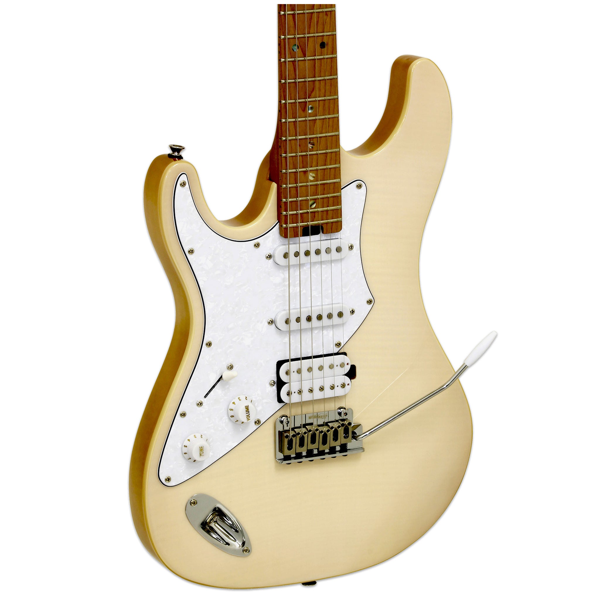 Aria Fullerton Electric Guitar Marble White