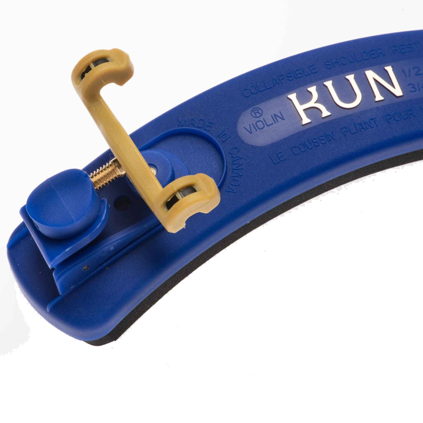 Kun Violin Shoulder Rest, Collapsible, 3/4-1/2, Blue Moon