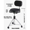 Gibraltar 9000 Series 16" Cordura Saddle Drum Throne with Backrest