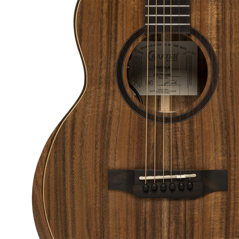 Crafter Mino Series, Mino Shape Acoustic-Electric Guitar With Solid Koa Top
