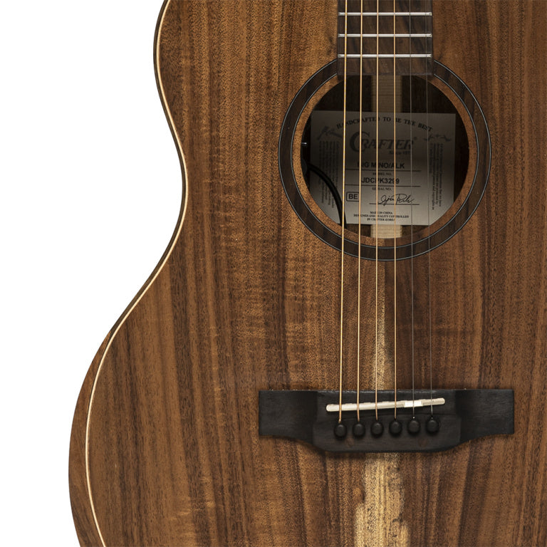 Crafter Mino Series, Big Mino Shape Acoustic-Electric Guitar With Solid Koa Top