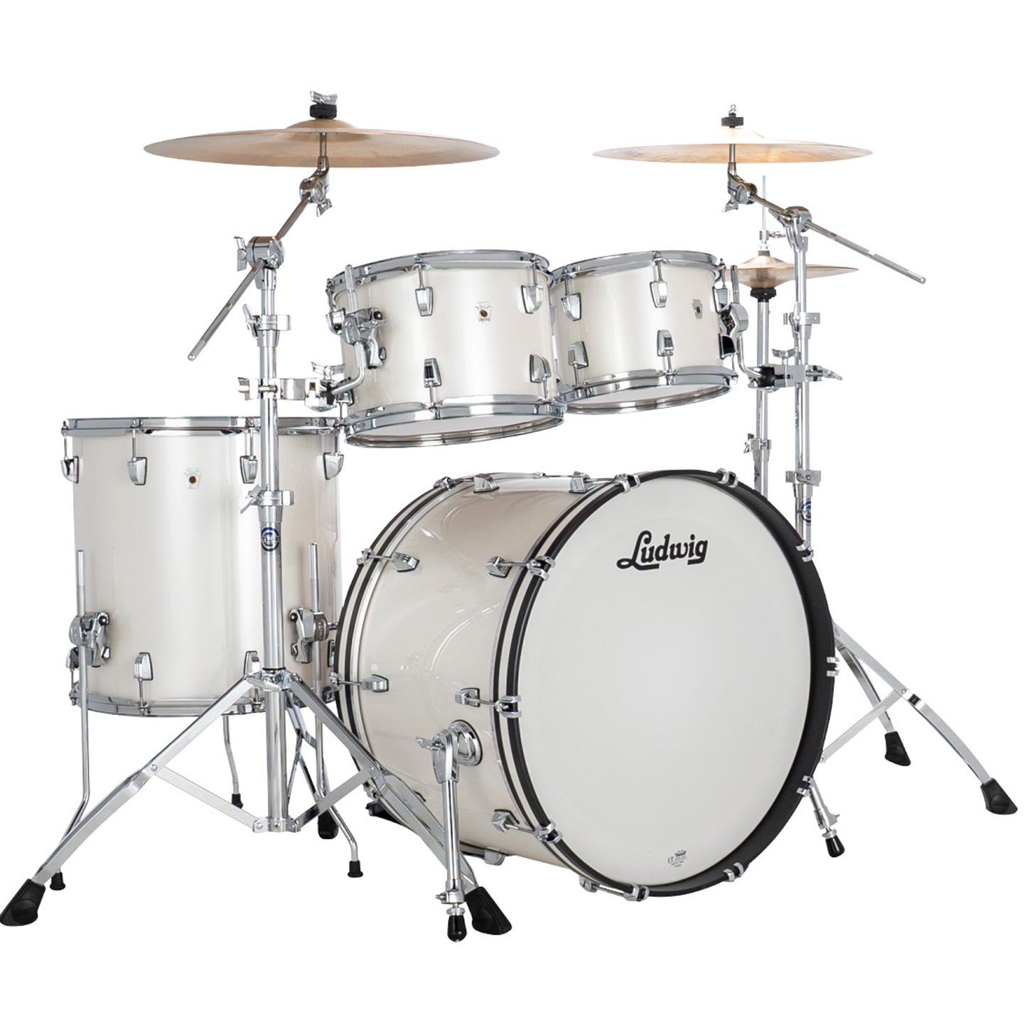Ludwig NeuSonic MOD2 4-piece Acoustic Drum Set Shell Pack Silver Silk